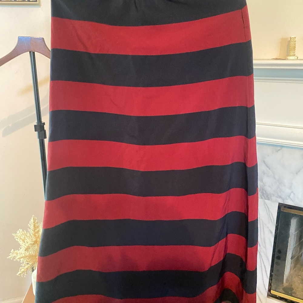 Striped Red and Black Women's Skirt
